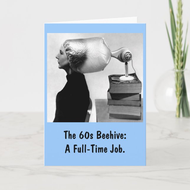 Cartão de Saudação de Compro Beleza 1960 (Azul) (Frente)