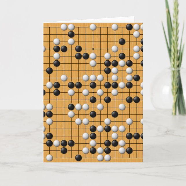 Cartão de saudação de Conselho Paduk/Baduk/Go Asiá (Frente)