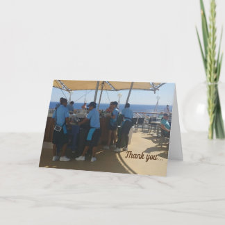 Cartão de saudação de cruzeiro - Obrigado (dobradu