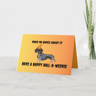 Cartão de Saudação de Dachshund Halloween