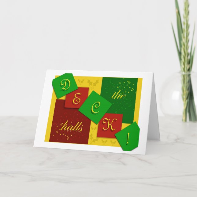 Cartão de saudação de Deck Halls (Frente)