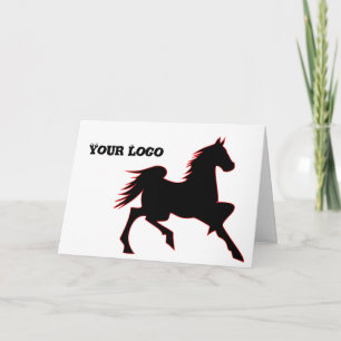 Cartão de Saudação de Design Cavalo