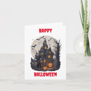 Cartão de saudação de Design de Halloween assustad