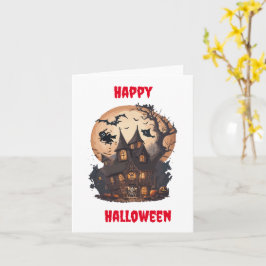 Cartão de saudação de Design de Halloween assustad