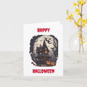 Cartão de saudação de Design de Halloween assustad