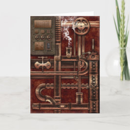 Cartão de saudação de Design Steampunk