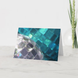 Cartão de saudação de detalhes Blue Baubles