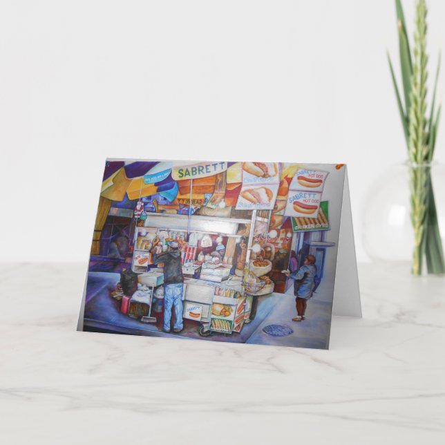 Cartão de Saudação de Deus Cachorro Quente (Frente)