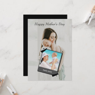Cartão de saudação de dia de as mães com fotografi