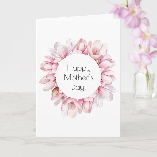 Cartão de Saudação de Dia de as mães Magnolia (Orquídea)