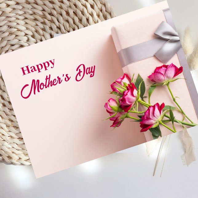 Cartão de Saudação de Dia de as mães Rosa Rosa Ros (Criador carregado)