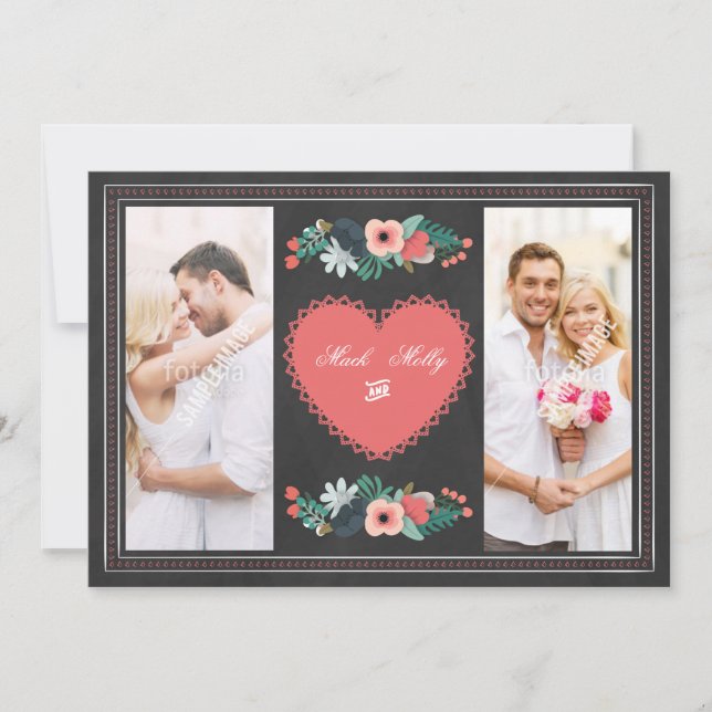 Cartão de saudação de dia de os namorados (Frente)