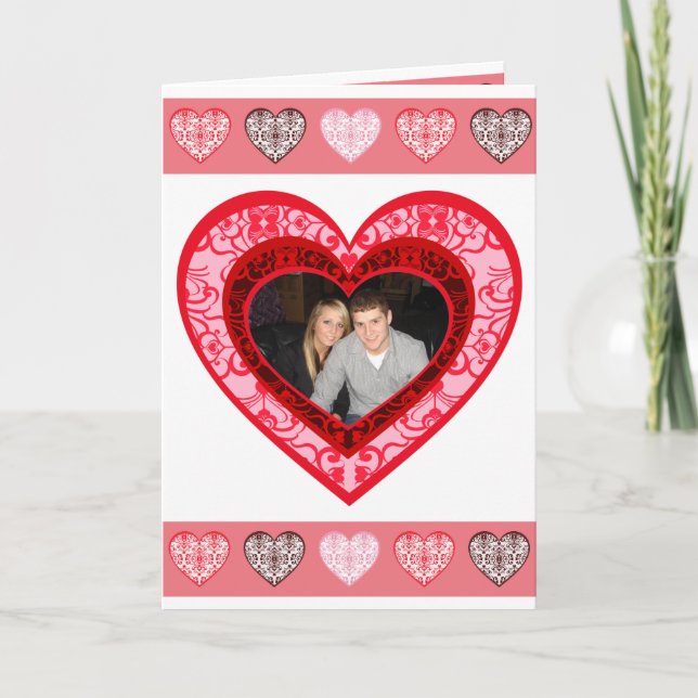 Cartão de Saudação de Dia de os namorados Personal (Frente)