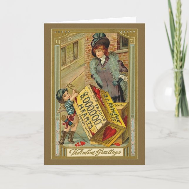 Cartão de Saudação de Dia de os namorados Vitorian (Frente)