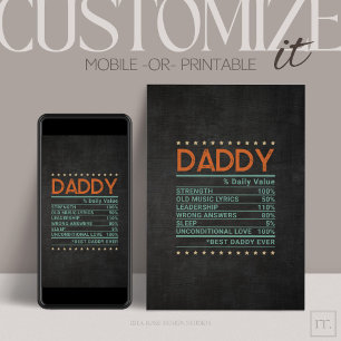 Cartão de saudação de dia de os pais % dobrado per