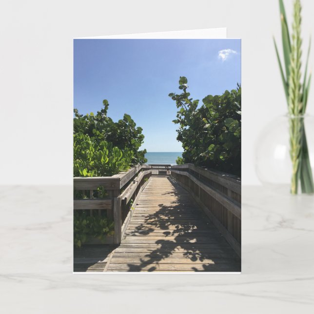 Cartão de saudação de dia de praia (Frente)