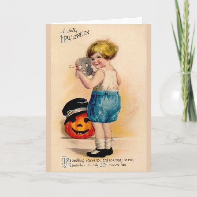 Cartão de Saudação de Diversão de Halloween Vitori (Frente)