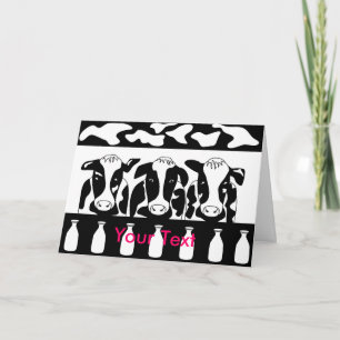 Cartão de saudação de empresa de vaca