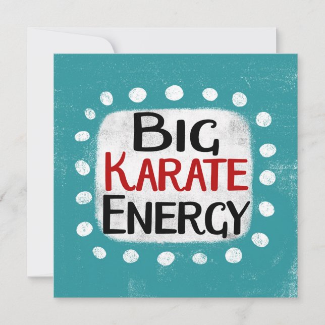 Cartão de Saudação de Energia Big Karate (Frente)