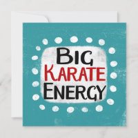 Cartão de Saudação de Energia Big Karate
