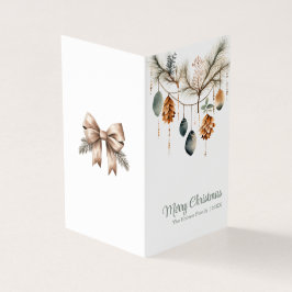 Cartão de Saudação de Enfeites de natal de Cores d