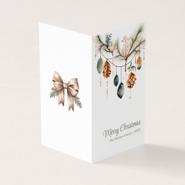 Cartão de Saudação de Enfeites de natal de Cores d (Exterior)