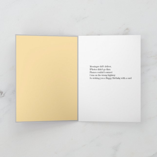 Cartão de Saudação de Entrega (Interior)