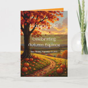 Cartão de Saudação de Equinox Dobrado à Queda Pers