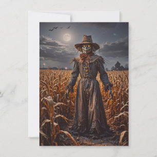 Cartão de Saudação de Espantalho do Halloween
