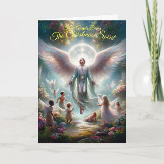 Cartão de Saudação de Espírito de Natal Dobrado