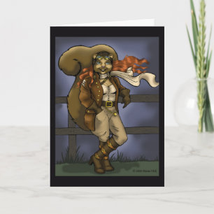 Cartão de Saudação de Esquilo Voador