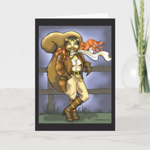 Cartão de Saudação de Esquilo Voador