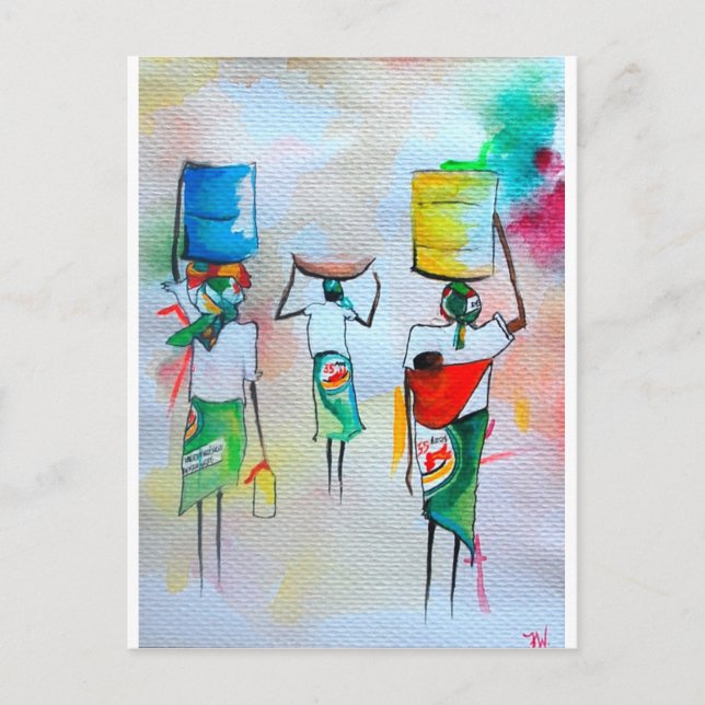 Cartão de saudação de estilo africano (Frente)