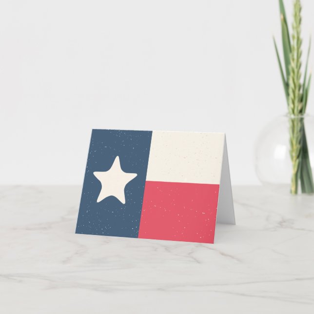 Cartão de Saudação de Estilo de País do Texas Flag (Frente)