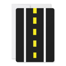 Cartão de saudação de estrada com duas faixas (pre