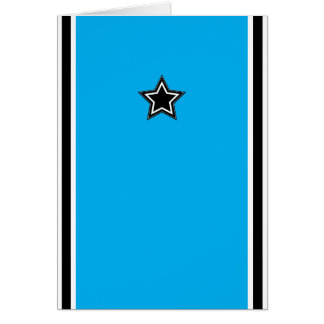 Cartão de Saudação de Estrela Moderna e Faixa - Az