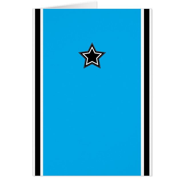 Cartão de Saudação de Estrela Moderna e Faixa - Az (Frente)