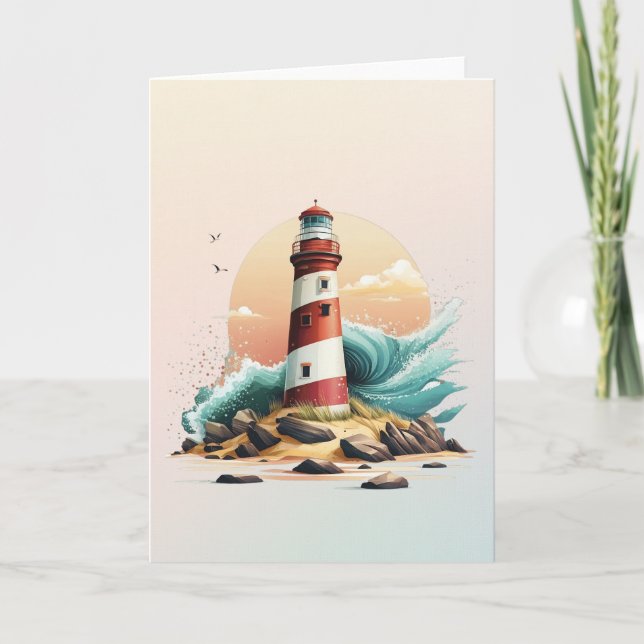 Cartão de saudação de farol vazio nº 2 (Frente)