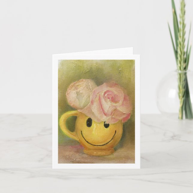 Cartão de saudação de felicidade dobrado (Frente)