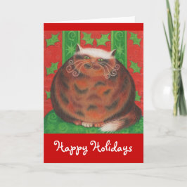 Cartão de saudação de Feliz Natal Pud