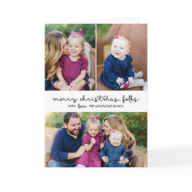 Cartão de Saudação de Feriado de Foto de Script Ca