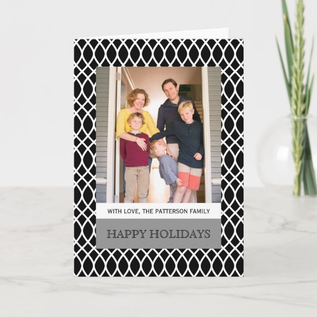 Cartão de Saudação de Feriado de Latência Elegante (Frente)