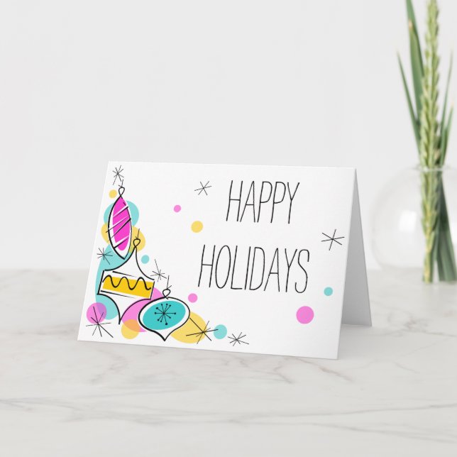 Cartão de saudação de Feriados do Canto da Árvore  (Frente)