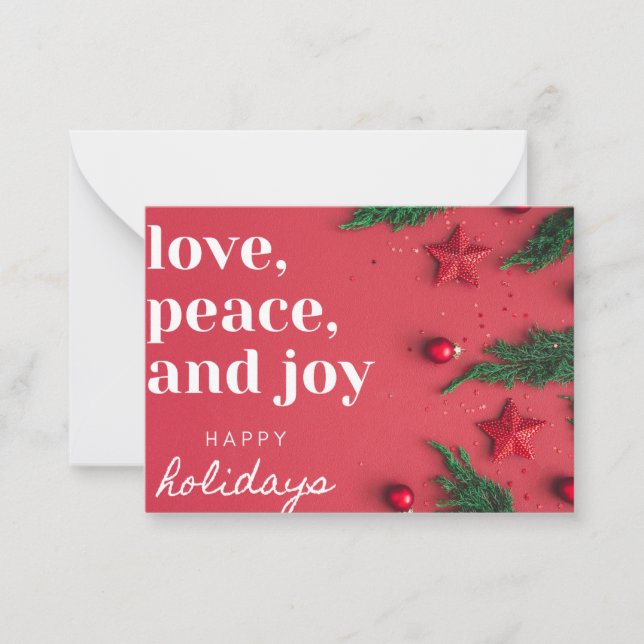 Cartão de saudação de feriados felizes (Frente)