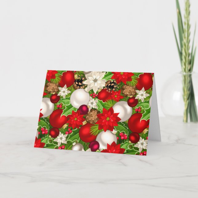 Cartão de Saudação de Feriados Felizes (Vazio) (Frente)