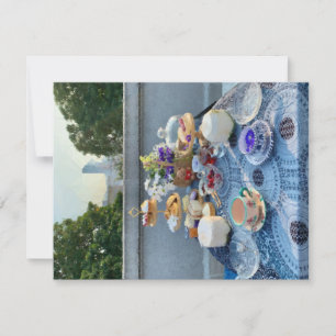 cartão de saudação de festa de chá