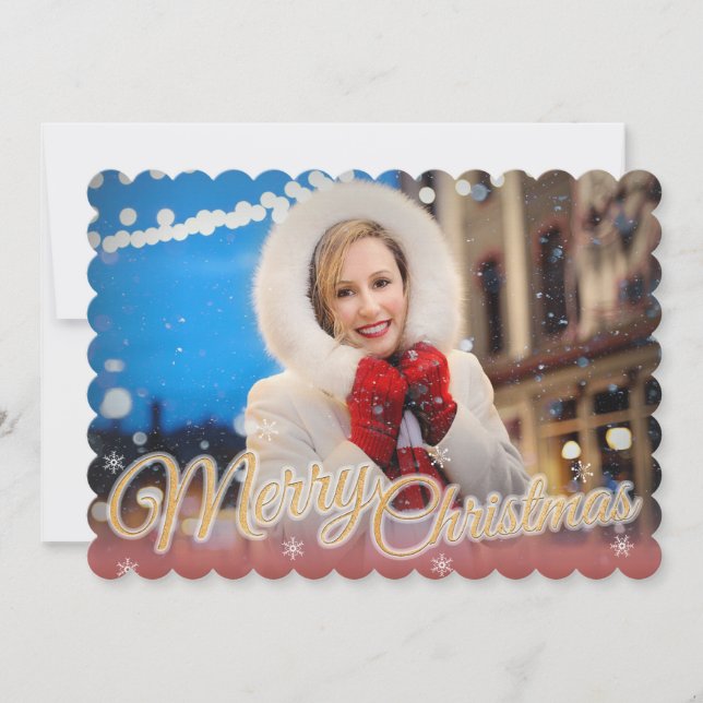 Cartão de Saudação de Festa de Natal de cheio (Frente)