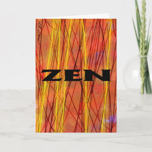 Cartão de saudação de fio preto Zen