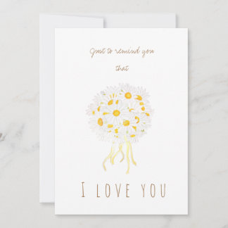 cartão de saudação de flores branco de aquarela