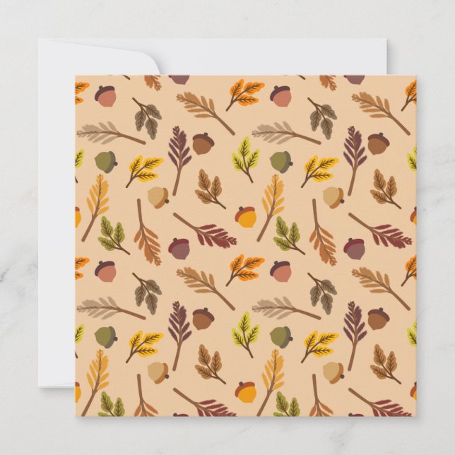 Cartão de Saudação de Folhagem de Queda (Frente)